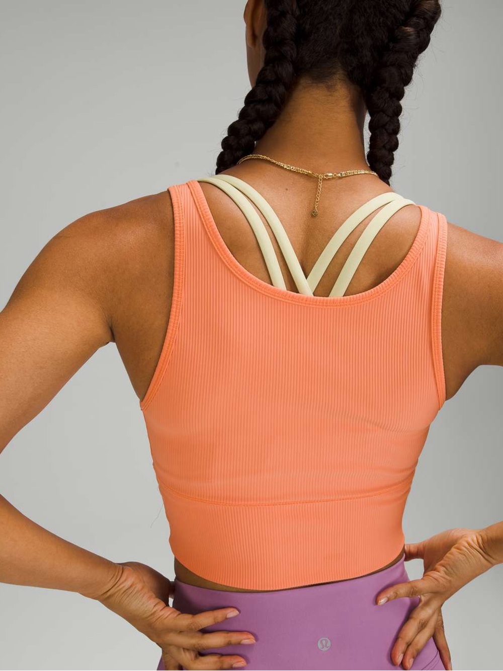 Lululemon Power Pivot Tank *Rib - Golden Apricot Orange - Size 6 - Workout Yoga